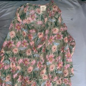 long Floral cardigan